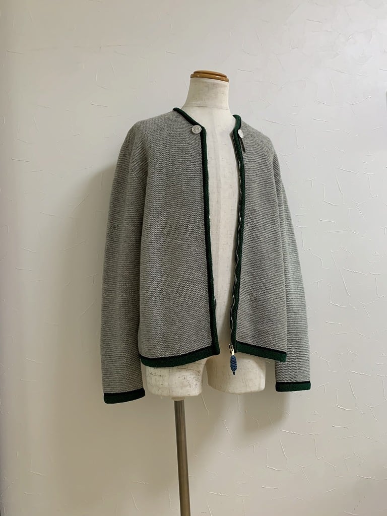 1960~70's Euro Tyrolean Zip-Up Knit Jacket
