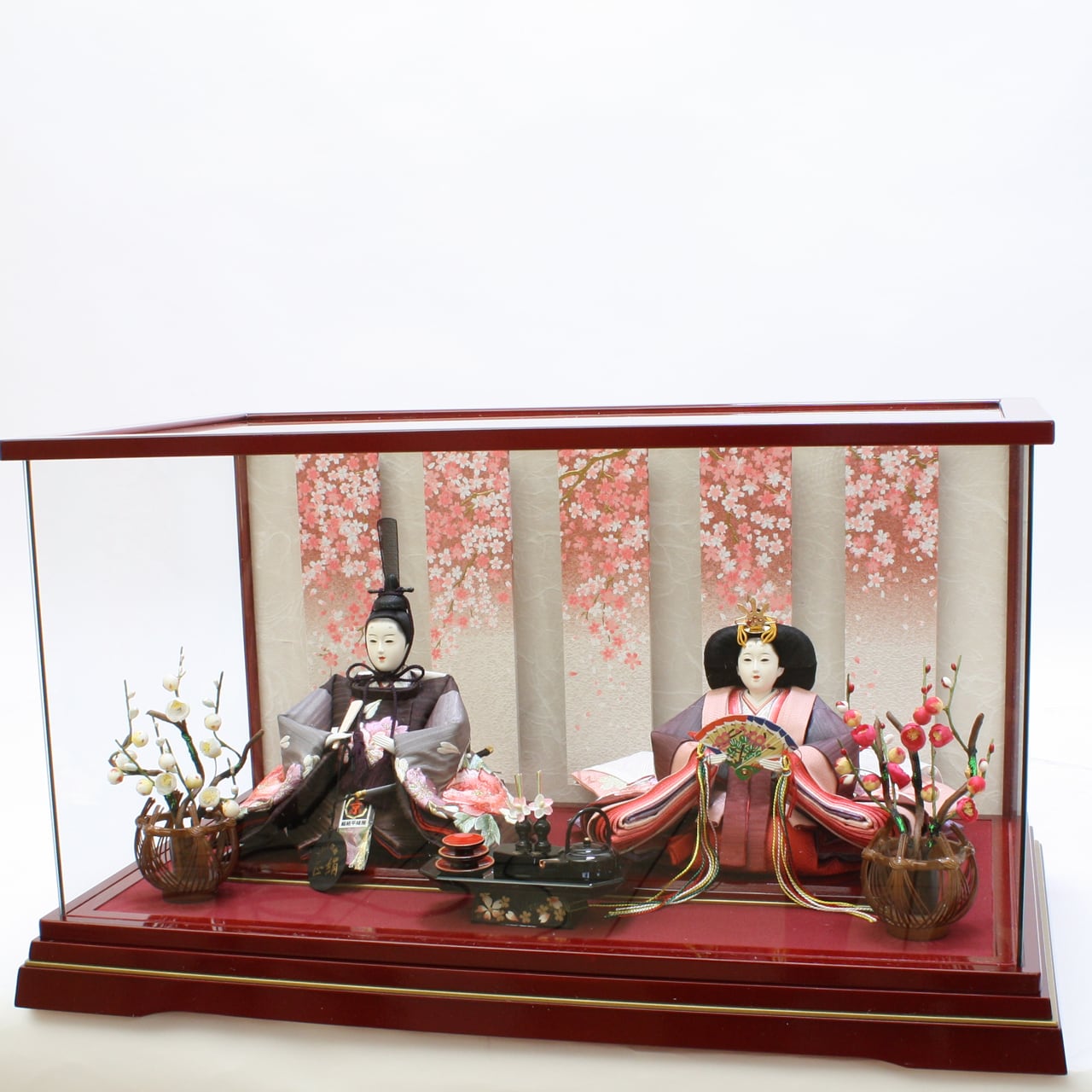 ♡アンティーク物 雛人形 江戸木目人形 ガラスケース入り♡ 吉徳大光