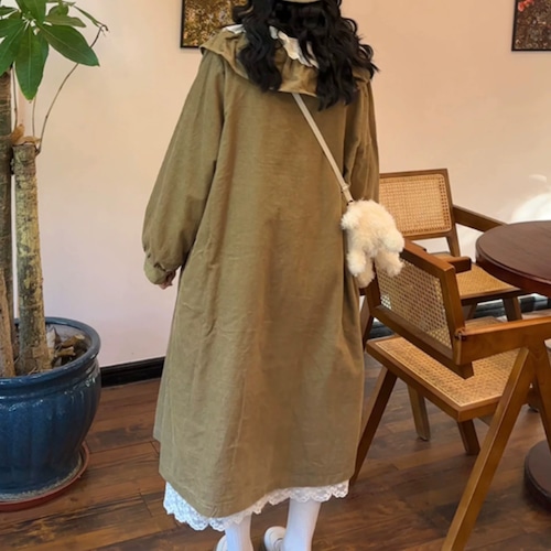 3色/フリルカラーコーデュロイワンピ ・12581
