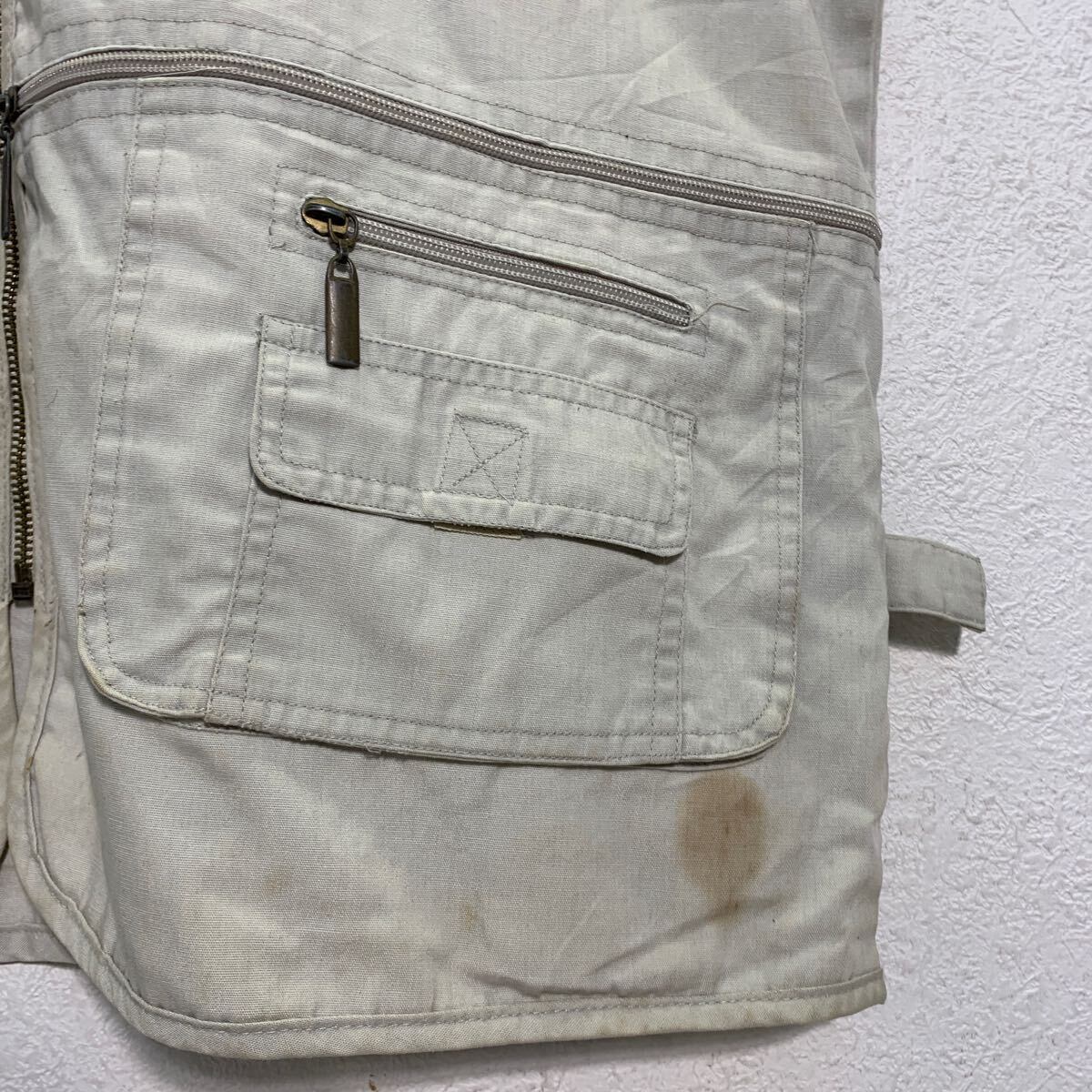 PERFECT フィッシングベスト 2XL ライトグレー ビッグサイズ マルチ