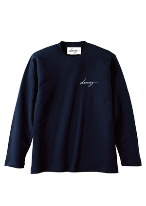 drowsy..EMBROIDERY FRONT LOGO LONG SLEEVE TEE / 23SS / NV