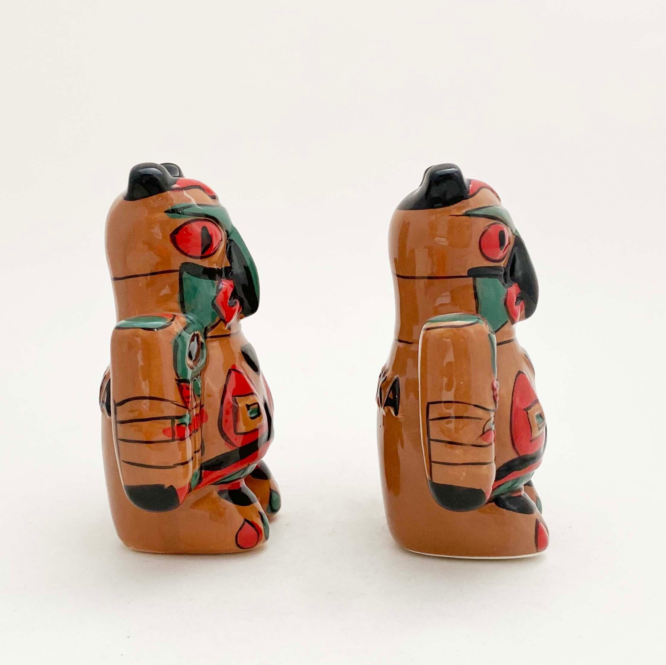 トーテムポール・ソルト＆ペッパー（陶器カラフル）