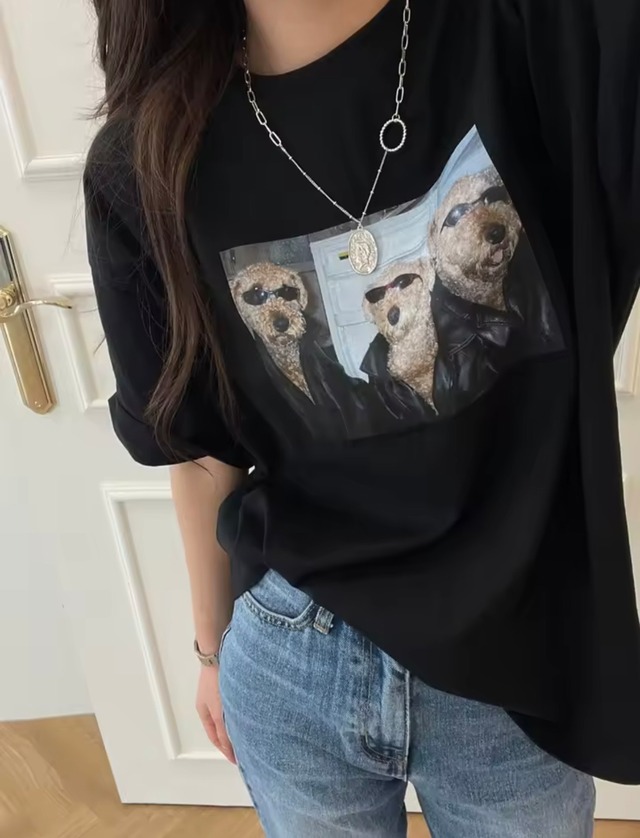 Dog graphic tee / 2color