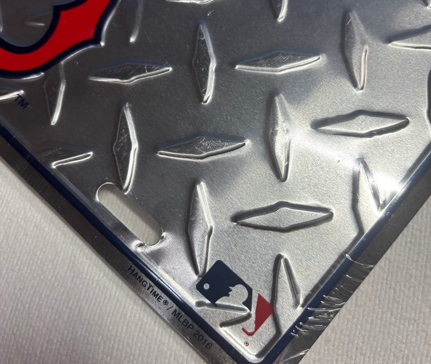 MLB ボストンレッドソックス ロゴ ライセンスプレート 看板