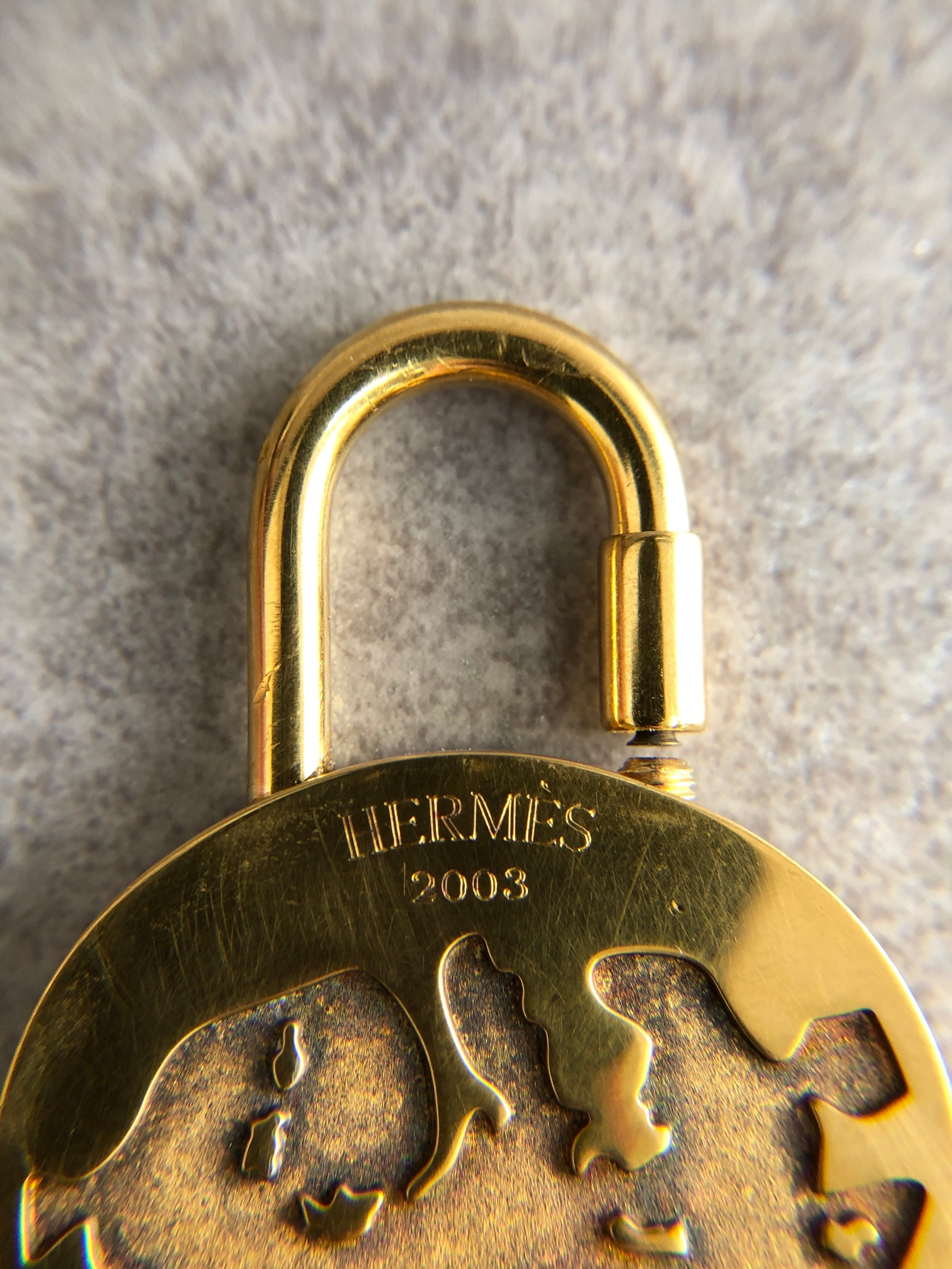 HERMES エルメス パドロック ゴールド 地中海 2003年 vintage