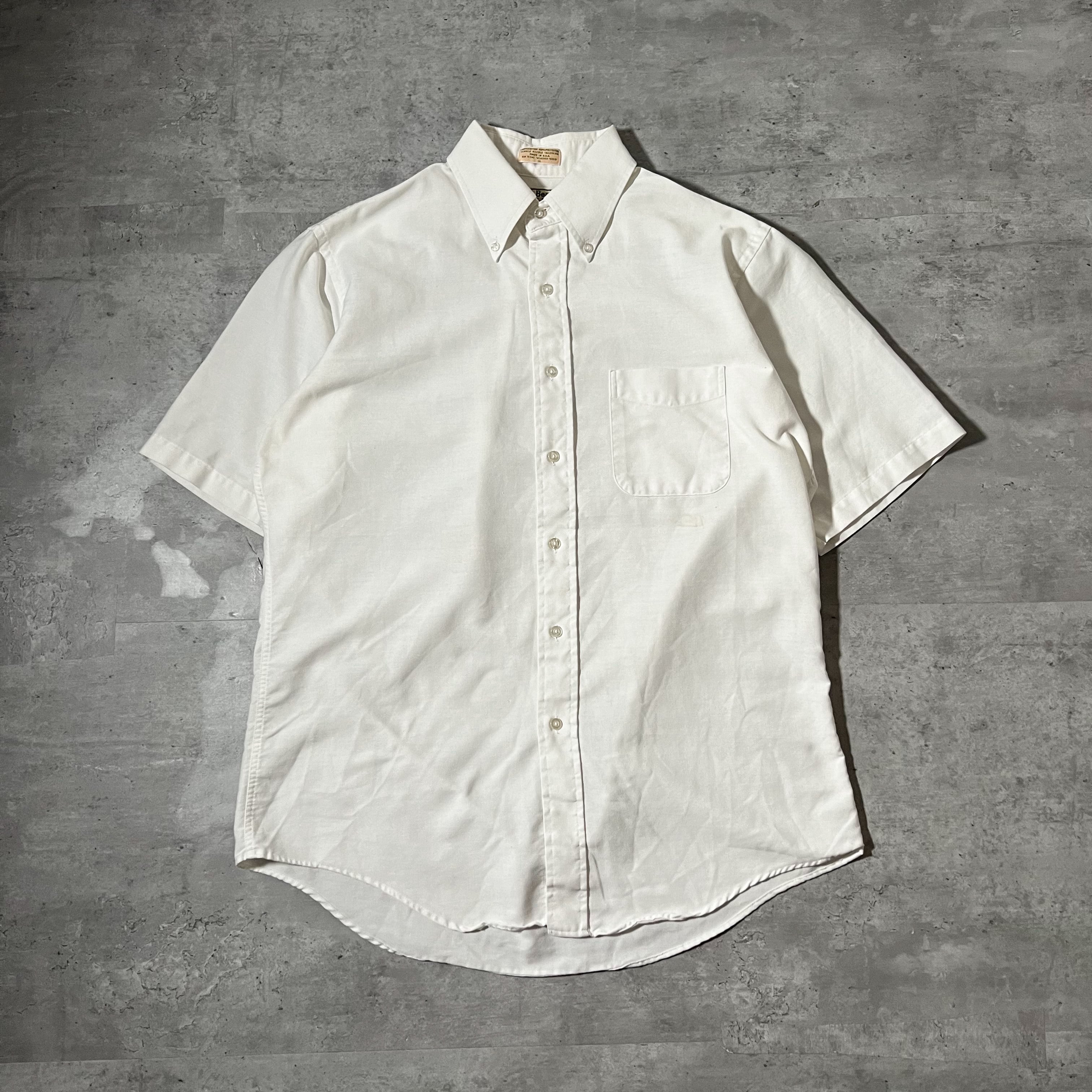 80s “L.L. Bean” white B.D. shirt made in usa 80年代 エルエルビーン