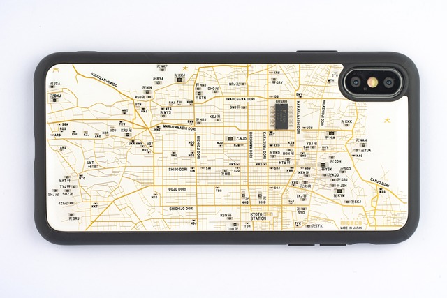 FLASH 京都回路地図 iPhone  XSMaxケース 白