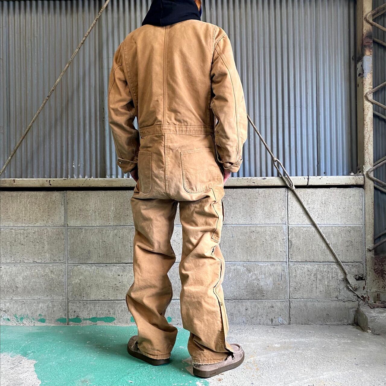 80年代 USA製 Carhartt カーハート ダック地 つなぎ メンズW40T 古着 