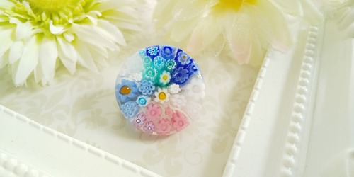 ミルフィオリブローチ