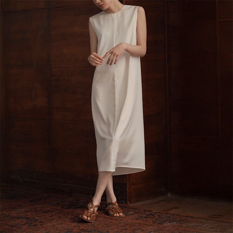 【Setup】ホルターネック風 ドレープドレス No.6122