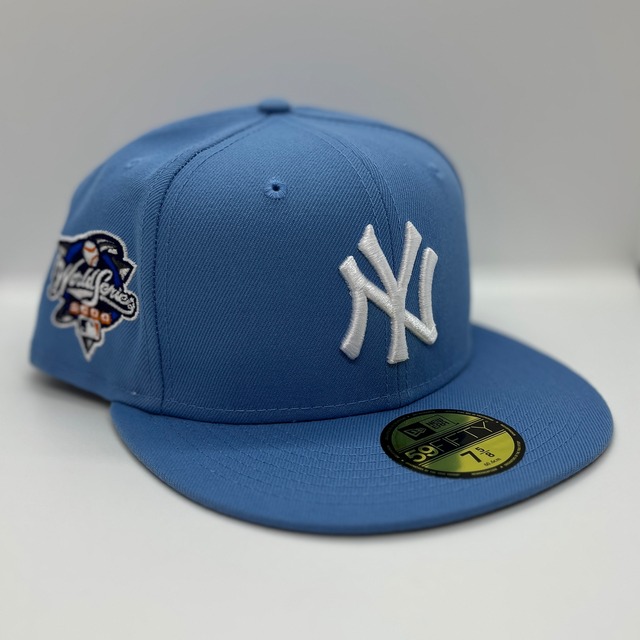 NEW ERA cap ニューエラ キャップ ニューヨークヤンキース 59FIFTY 2000 New York Yankees ワールドシリーズ サイドパッチ 日本未発売 スカイブルー 美色