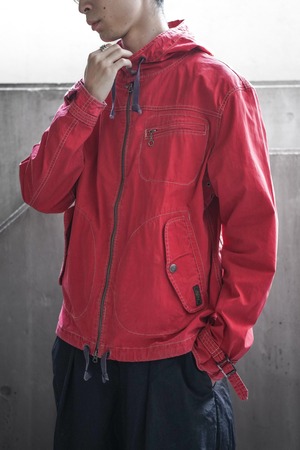 90’s “Polo Ralph Lauren” Military Motif Hooded Jacket