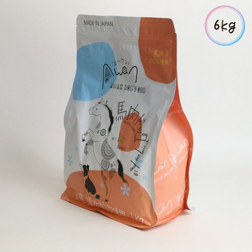 ＼送料無料／Awan馬肉ドッグフード1kg×6袋セット