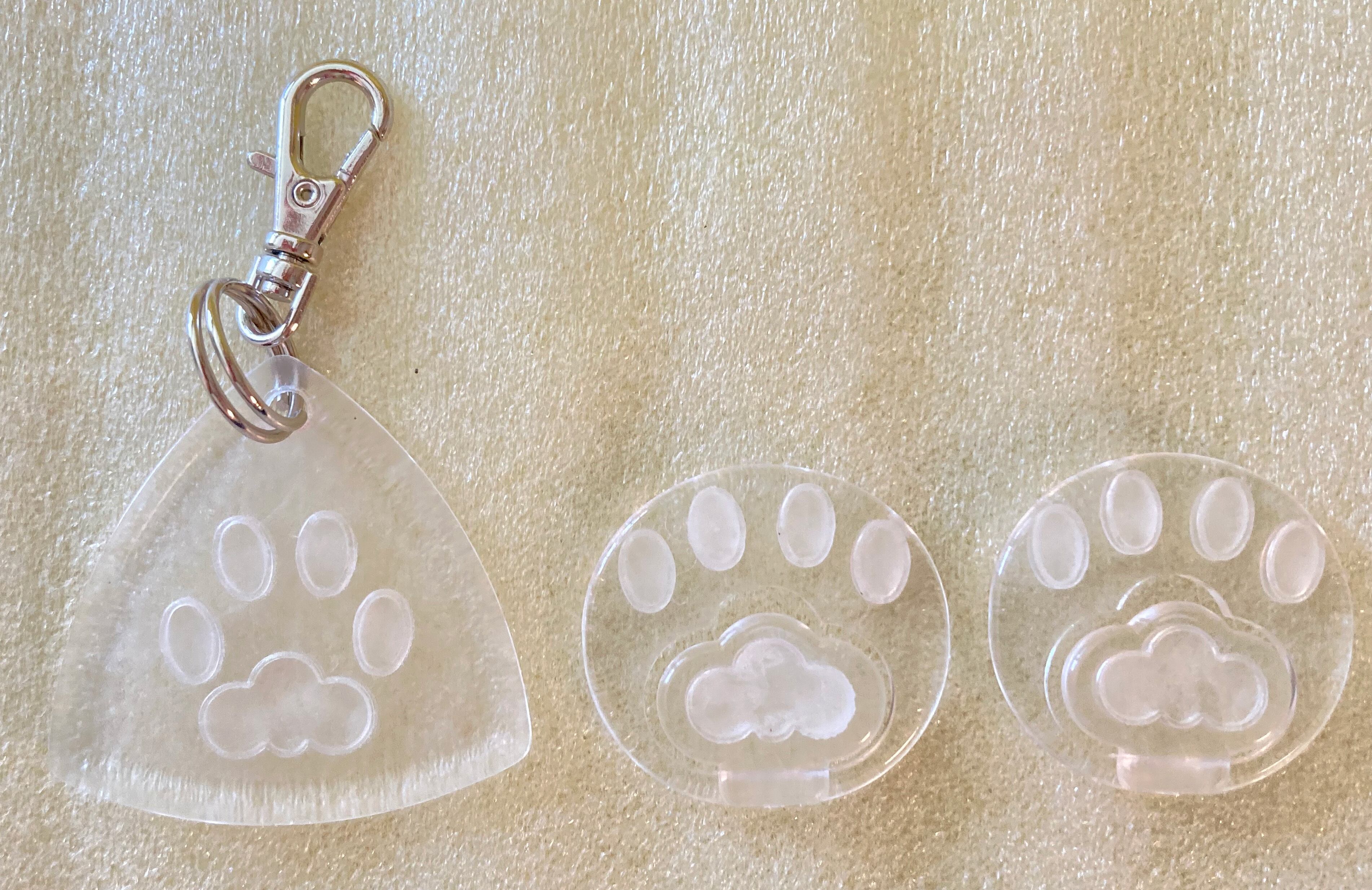 ニクキュウキーホルダー＆クリップ　（クリスマスギフトボックス限定・透明バージョン）