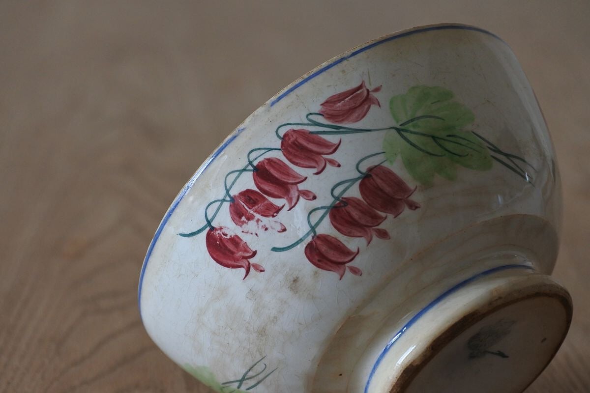 19th C. French Bowl, Creil et Montereau Labrador | antiquesoval