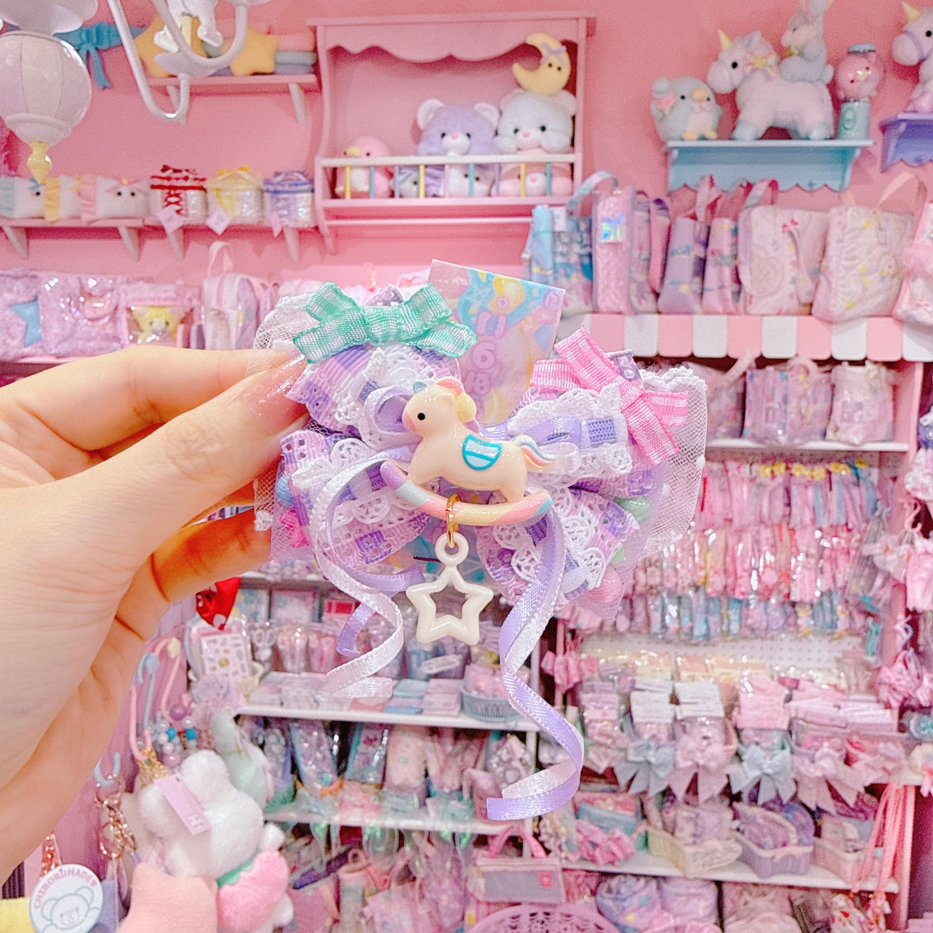 【P6】11-10ユニコーンヘアクリップ