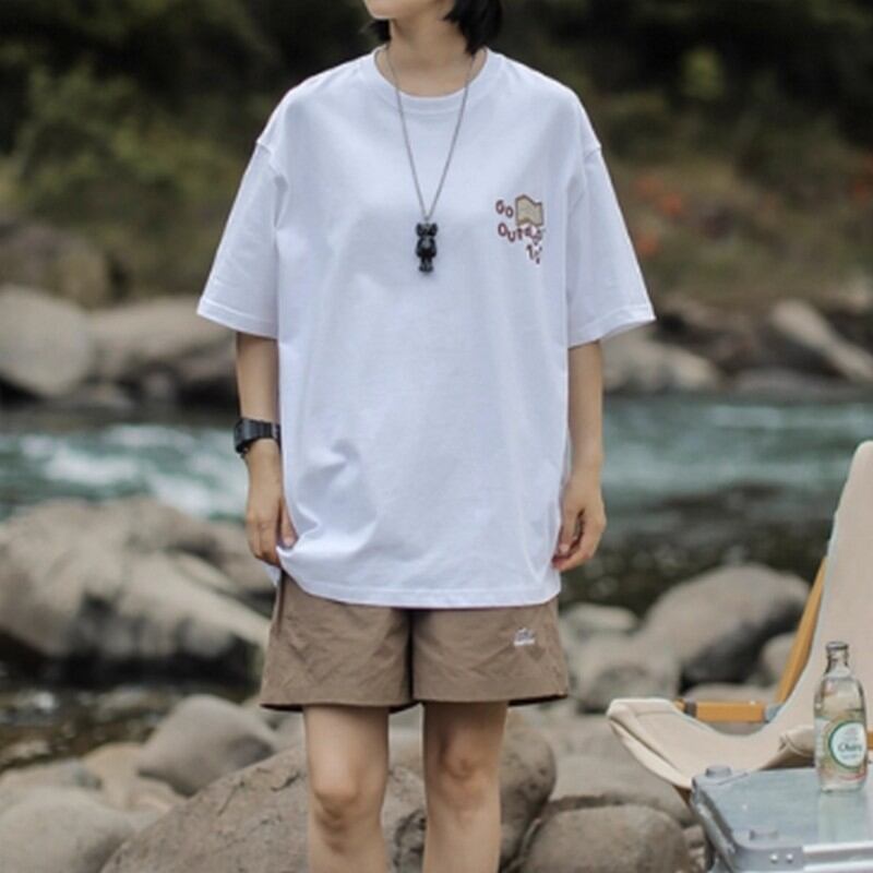 Retro camp style short sleeve T-shirt A0133