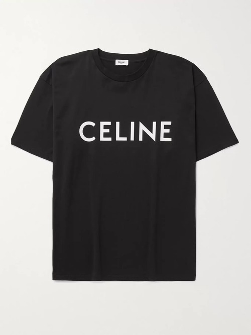 CELINE HOMME ロゴプリント コットンジャージー Tシャツ