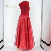 フラダンス 衣装 ワンピース ドレス レッド系 ブルーヘブンカンパニー ハイビスカス柄 プルメリア柄 BLUE HEAVEN COMPANY ベロア生地 オーガンジー生地 ハワイアンプリント アロハ レッスン 練習 フラ ダンス 華やか 鮮やか 大人っぽい 上品 高級感 ノースリーブ パーティー 衣装用 おしゃれ フラ教室 発表会 ステージ 衣装 大人 女性用 ドレッシー エレガント