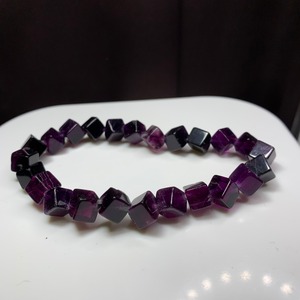 濃厚✩パープルキューブフローライトブレスレット