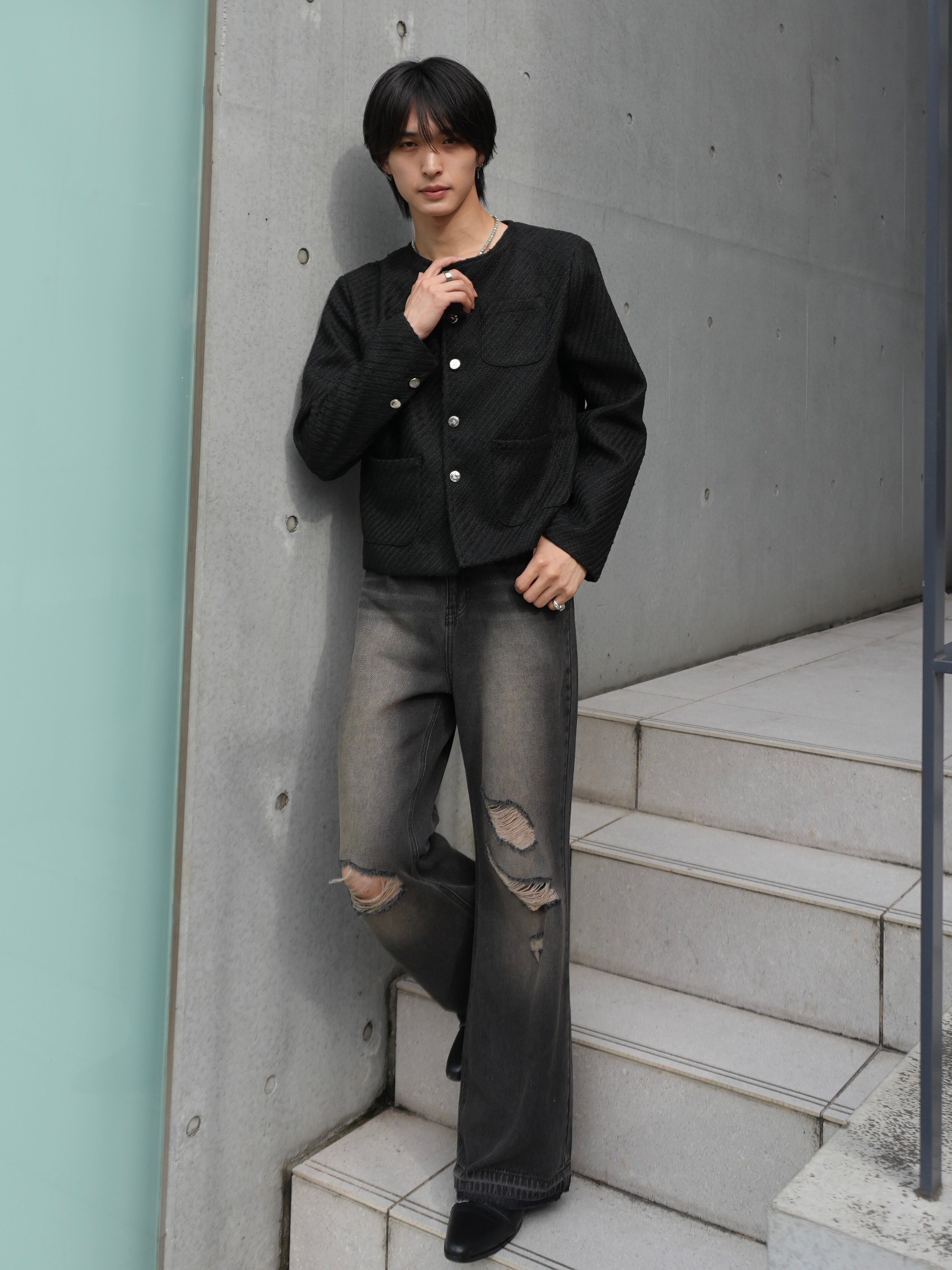 ALUDE SELECT】small button tweed jacket（2color） | 【ALUDE】韓国