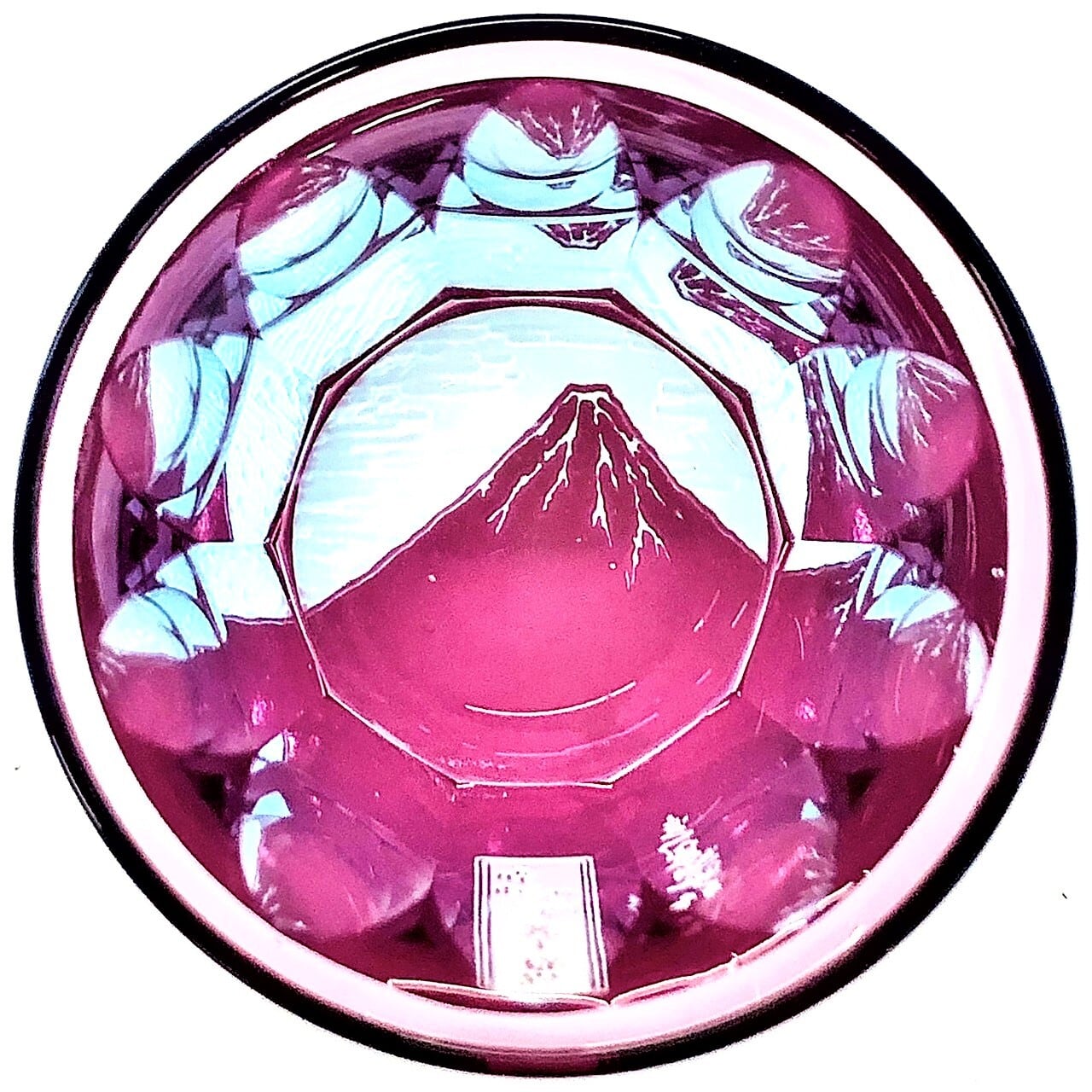 赤富士（北斎）大サイズ | 椎名切子（GLASS-LAB) 江戸切子・砂