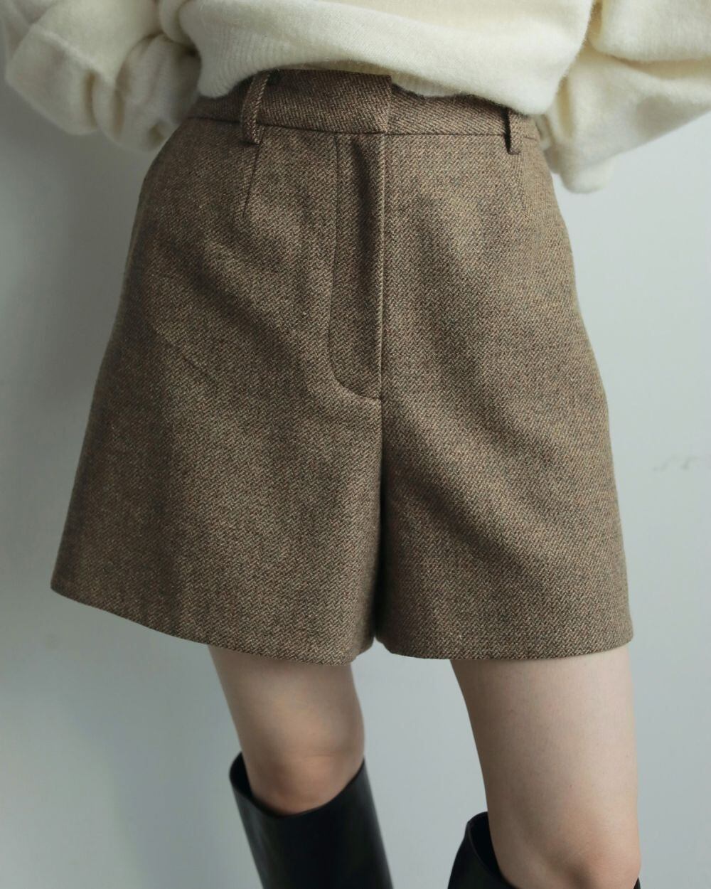 anuke(アンヌーク) Herringbone Short Pants | サウスオレンジ｜メンズ
