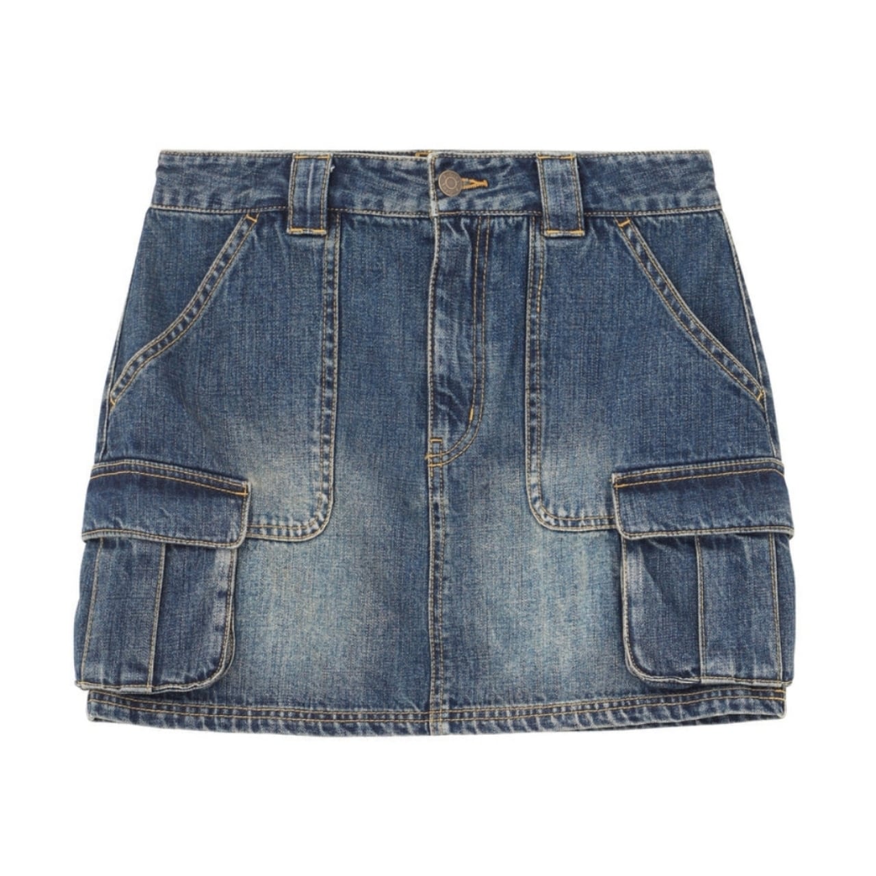 【X-girl】CARGO POCKET DENIM MINI SKIRT【エックスガール】