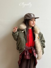 エリーモリー / ELLY MOLLY / エスキモーファージャンパー / 韓国子供服 / ジュニア / 26winter〖取寄〗*13~15号*