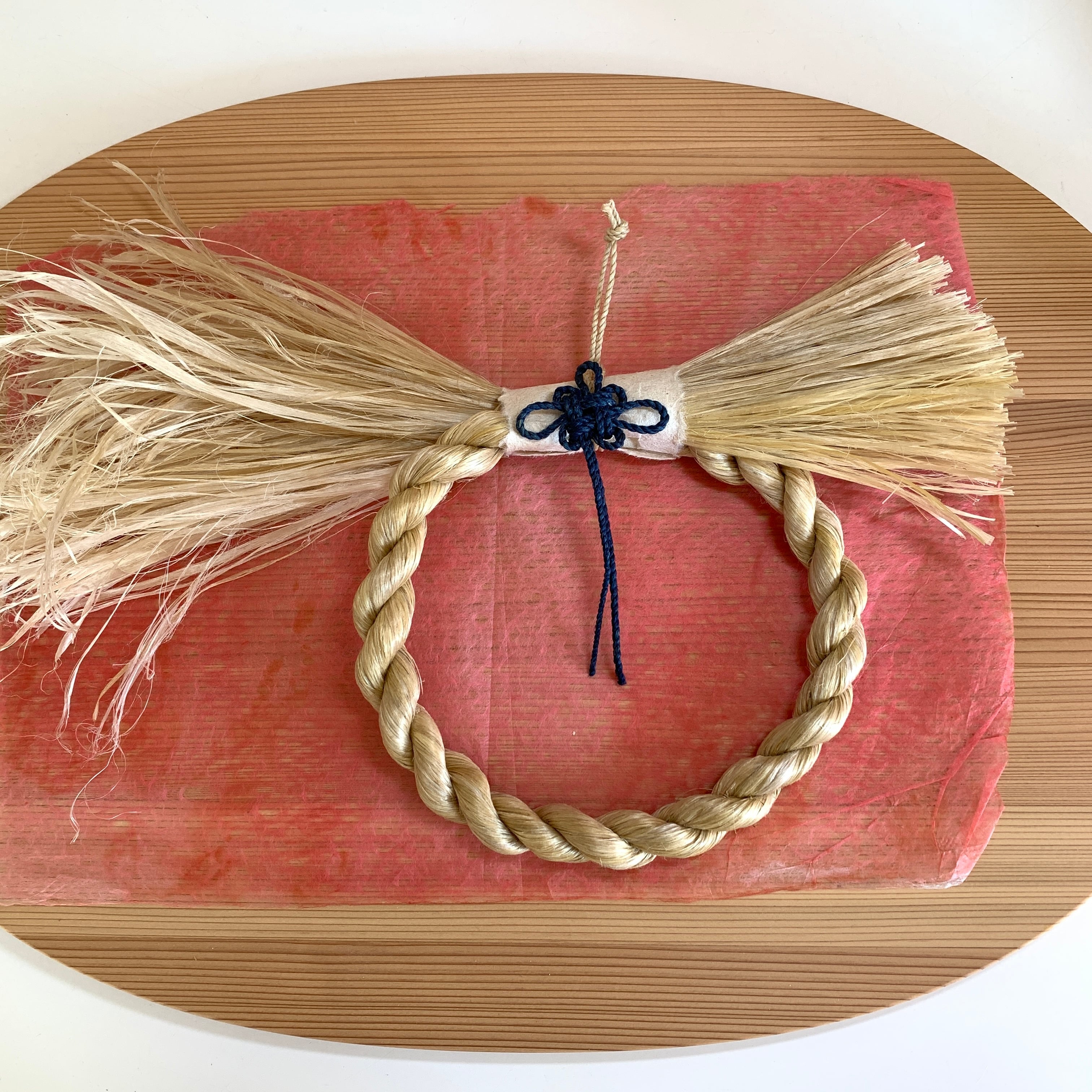 しめ縄飾り【精麻】≪吉祥結び(藍染)≫ | earth venus