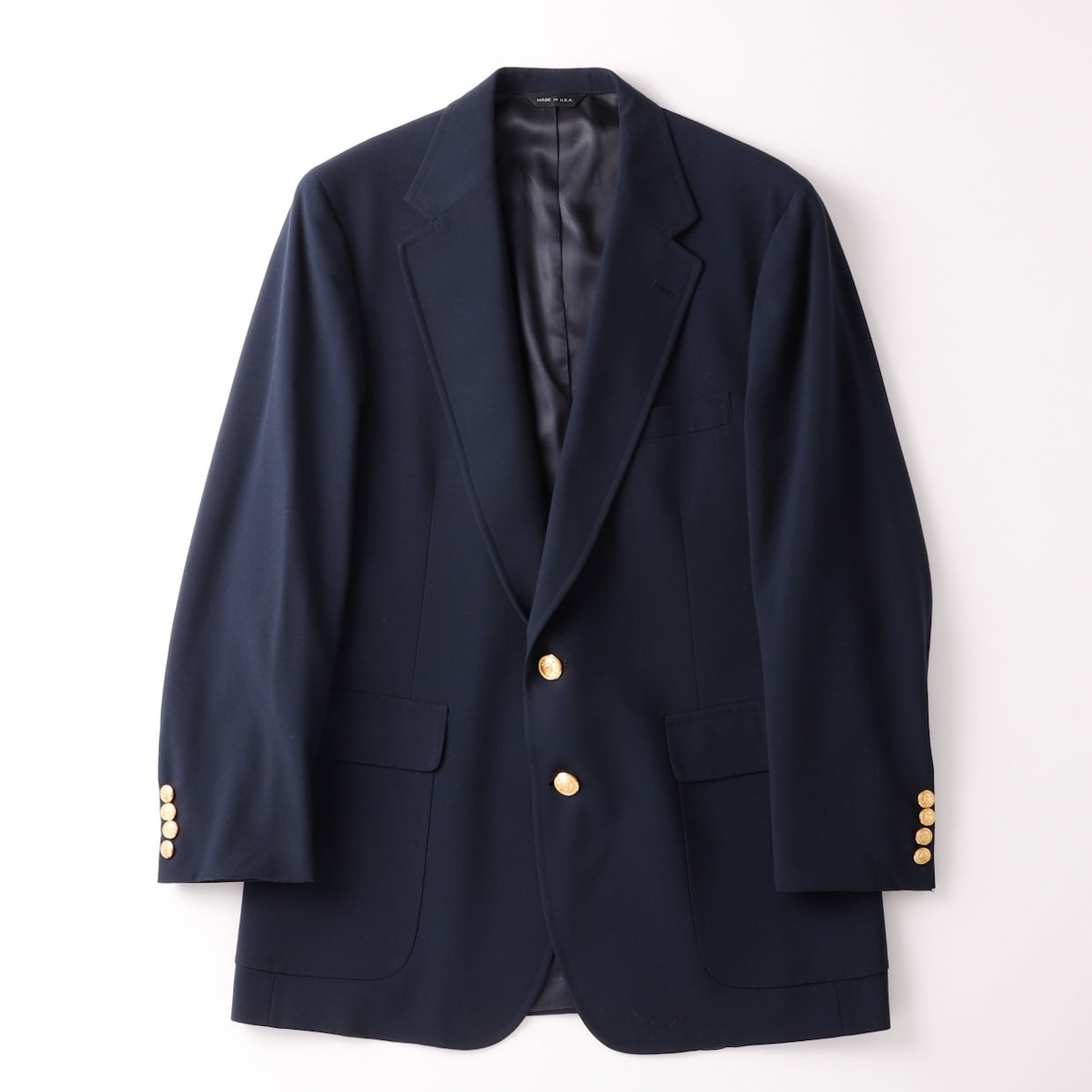 【極美品】Ralph Lauren Made in USA wool Navy blazer 80s vintage about size42  Polo University Club ／ ヴィンテージ ラルフローレン 高級生地 ウール 紺ブレ ネイビー ジャケット 実寸サイズ42 L程度  USA製 ...