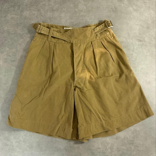 40s 50s イギリス軍 グルカショーツ ベージュ 実物 ハーフパンツ