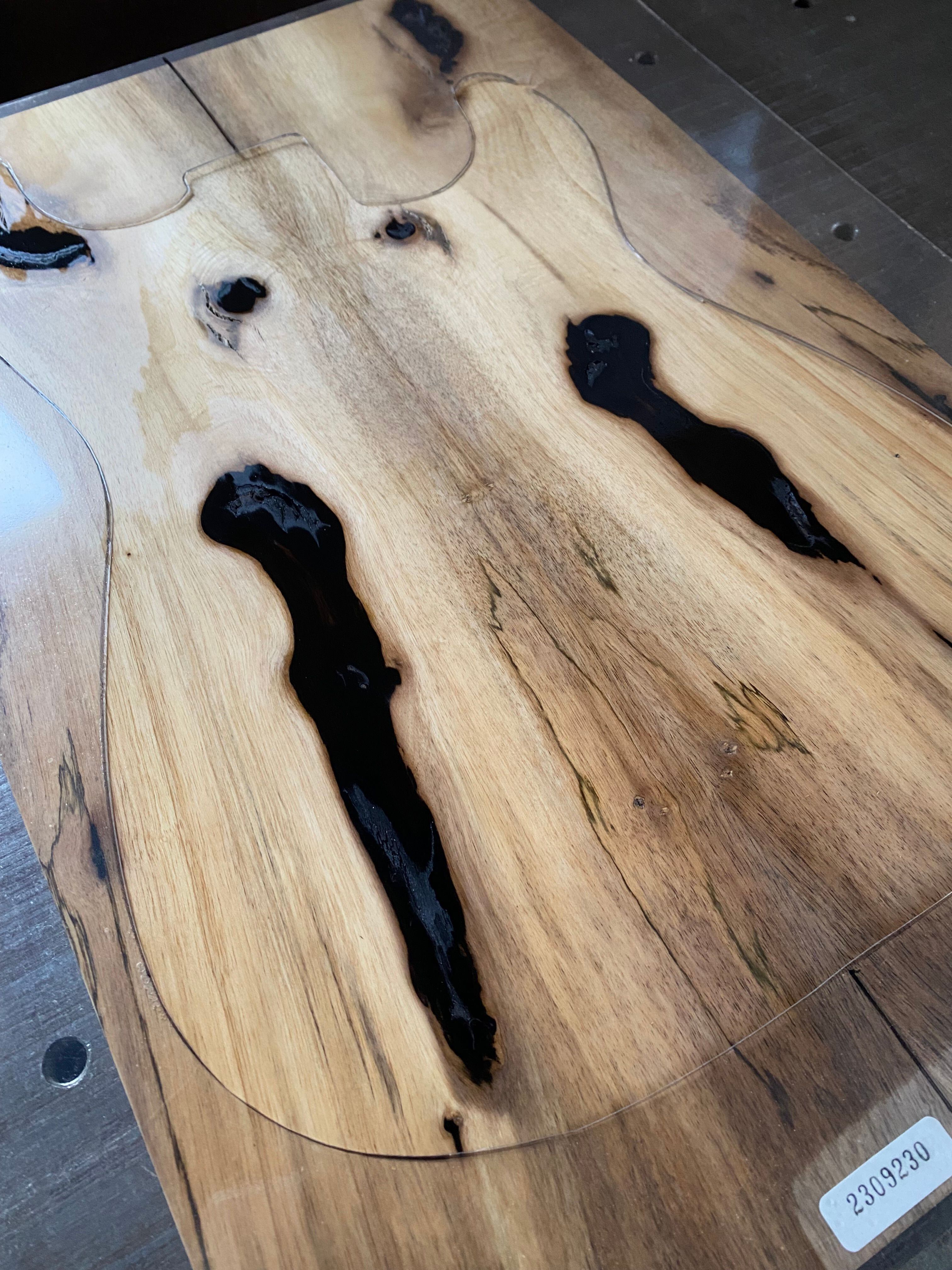 ボディTOP用材(10mm厚) - 黒柿(板目/ブックマッチ) 2309230 | GUITAR WOOD