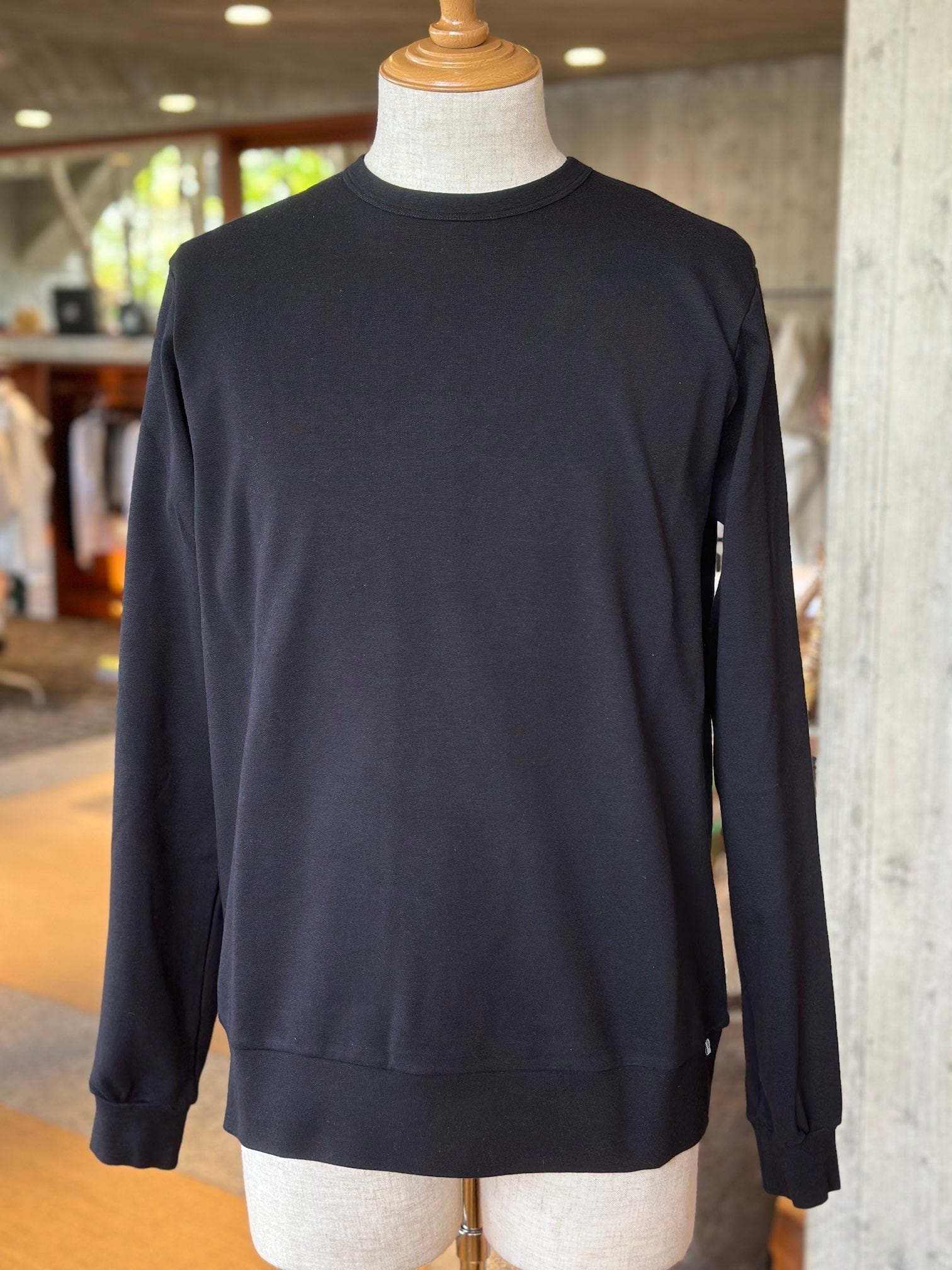 ANTICIPO / NEBBIOLO LUNGO rib jersey クルーネック長袖カットソー