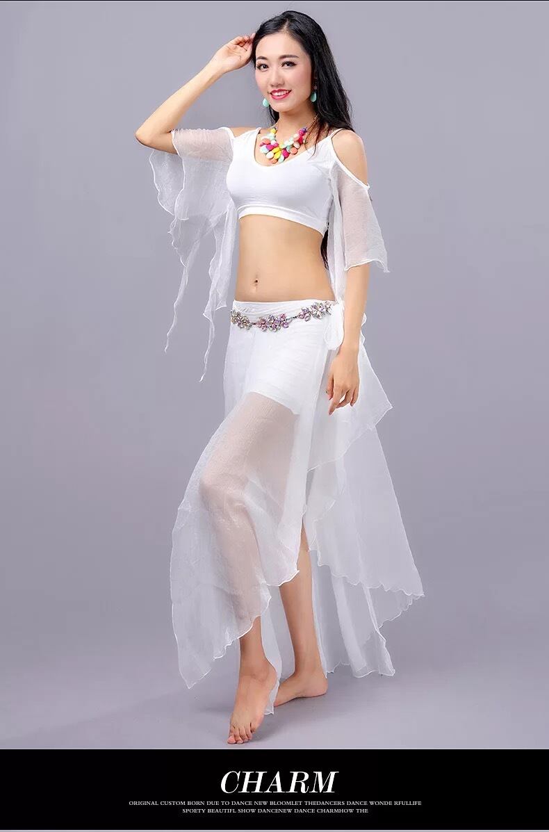 【新品】CHARM DANCER ベリーダンス ホワイト オリエンタル衣装 新品】CHARM DANCER ベリーダンス ホワイト オリエンタル衣装