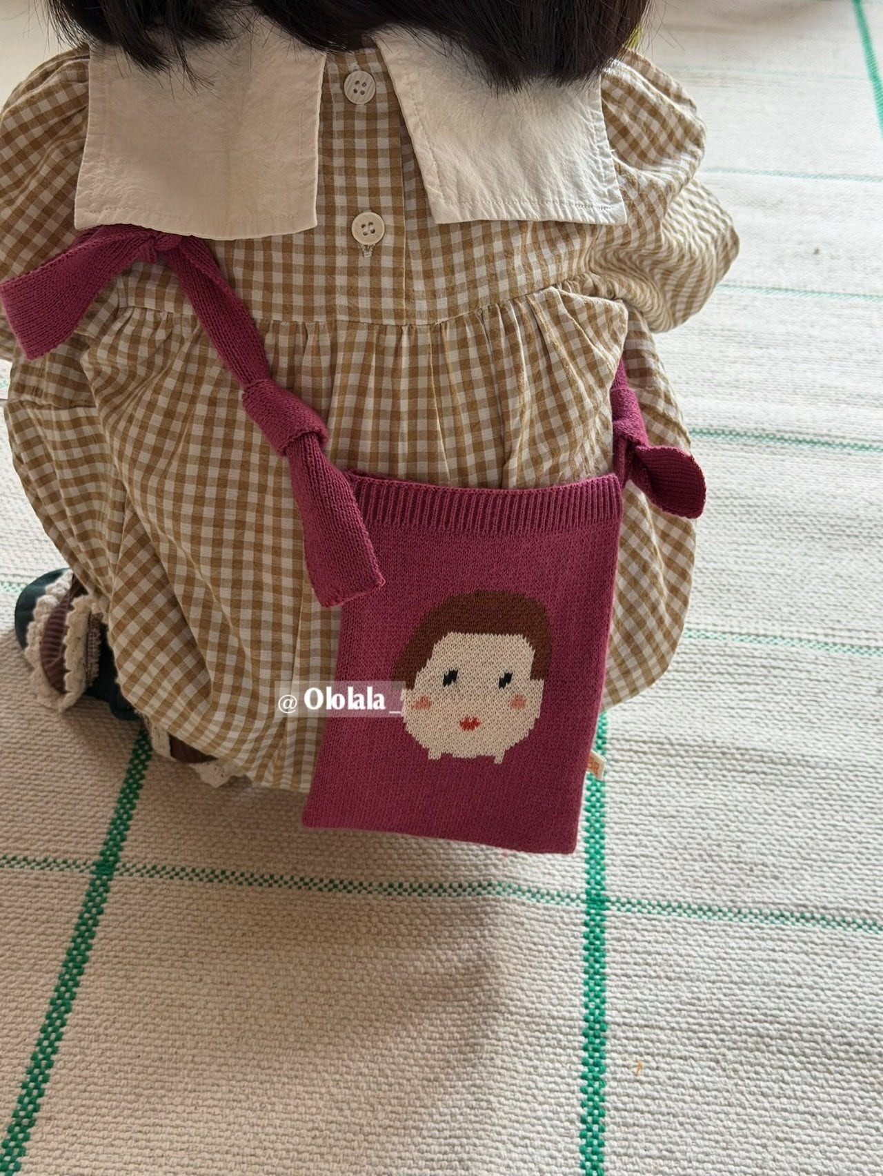 【予約】/ ラテチェックワンピース / ololala