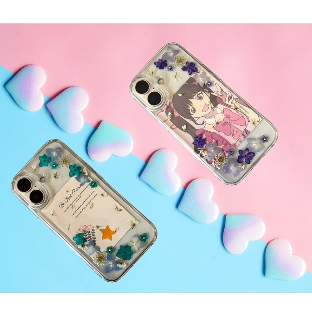 ほぼ全機種対応スマホケース】押し花スマホケース NO.520 2color