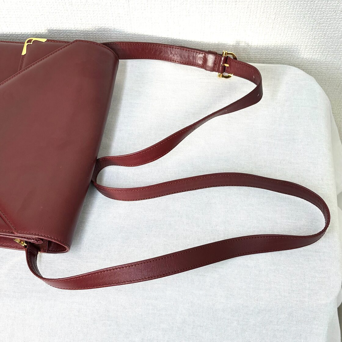 Cartier カルティエ マストライン ダブルフラップ ショルダーバッグ 