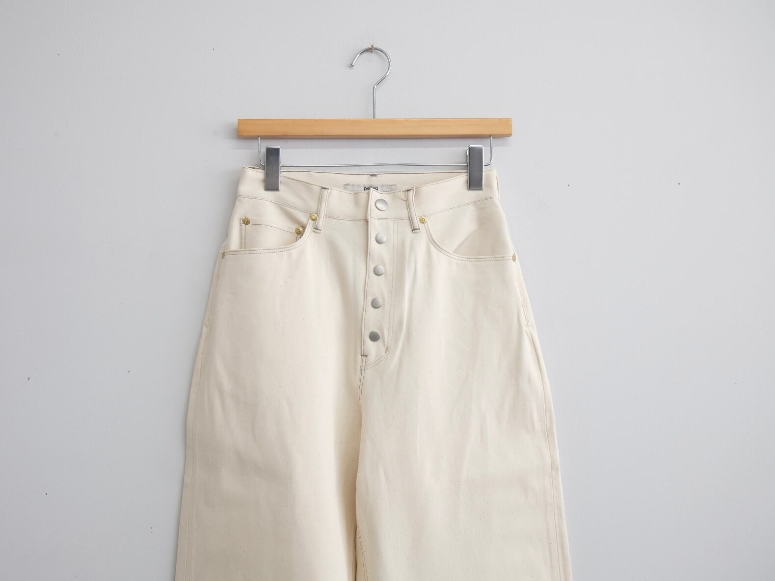 pelleq standard light denim w front button natural | Lapel online