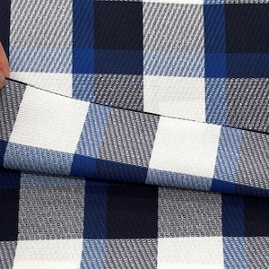 ★NY057◆2m◆ポリエステル100%弱ドビー斜め織り生地◆チェック