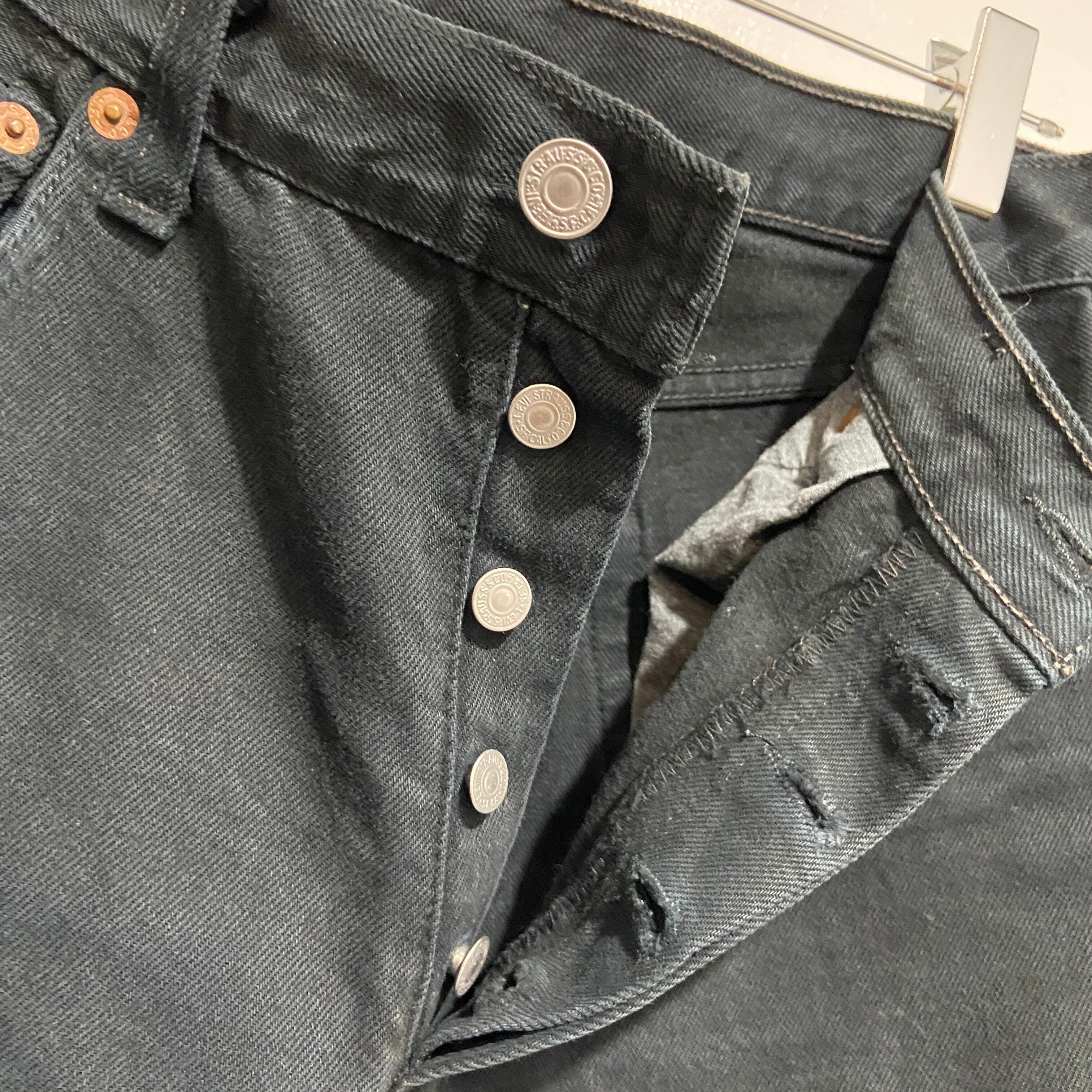 送料無料』Levi's リーバイス 501 ブラックデニムパンツ 後染め 90s