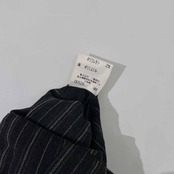 90s Burberrys バーバリー ストライプ スラックス パンツ L /黒 ブラック系/レディース/ビンテージ/日本製