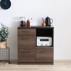 日本製 特殊鋼板を使ったキッチンカウンター(引き出しタイプ) 80cm幅