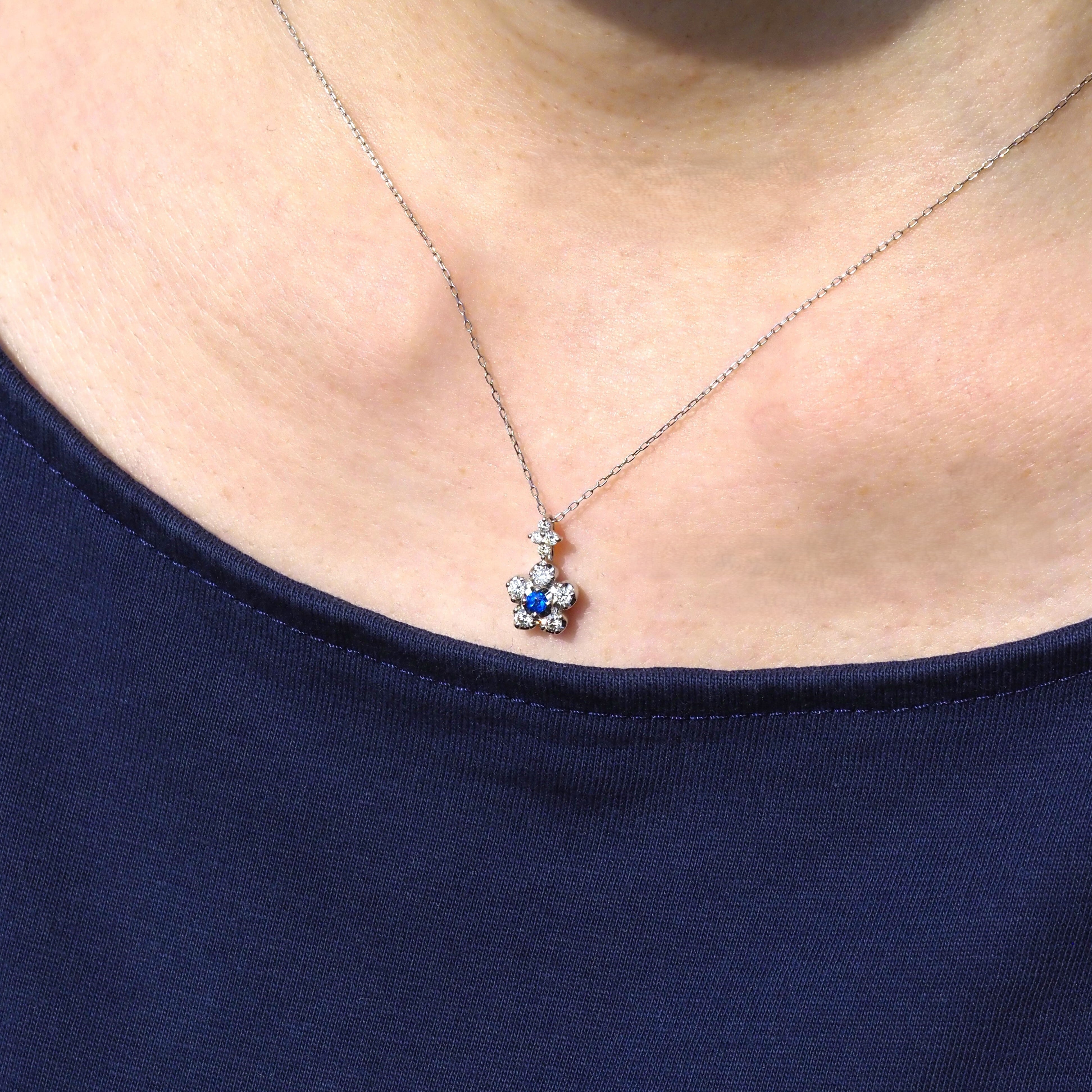 アウイナイト 0.04ct D0.20ct ネックレス pt900/pt850 | fortejewelry