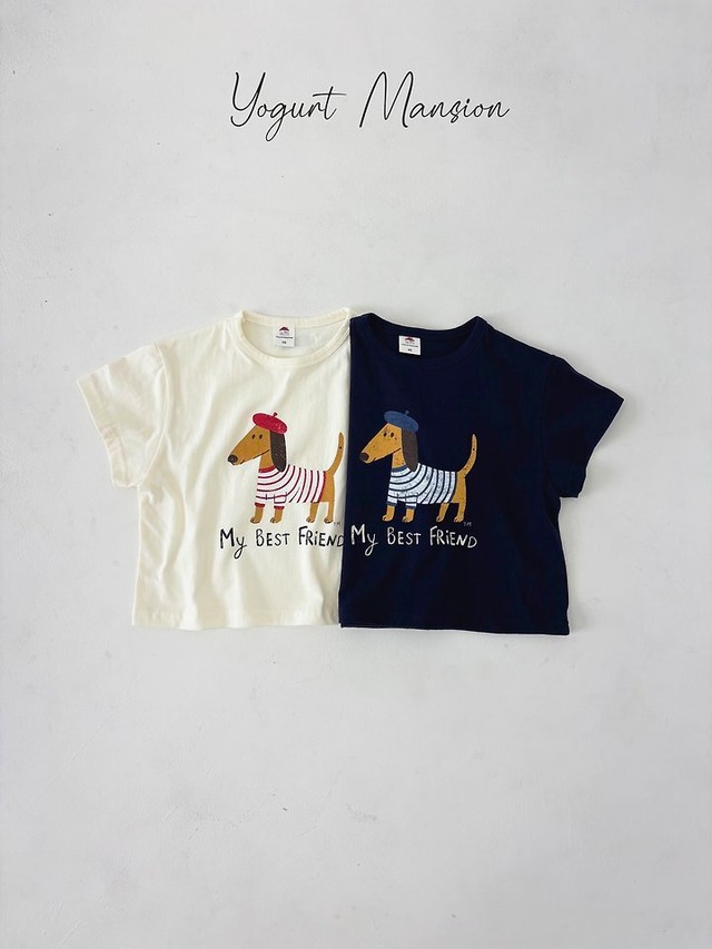 【取寄/韓国直送】Yogurt Mansion ボンジュールTシャツ｜秋服｜韓国子供服｜26/AT
