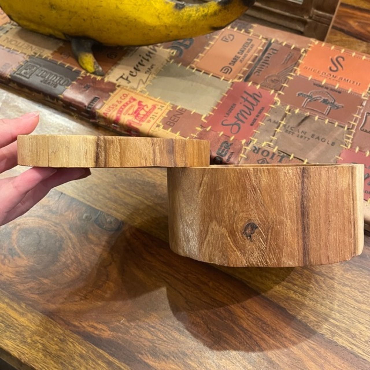 Thailand Teak Wood Slide Box Natural / タイ チークスライドボックス ナチュラル 小物入れ 小物BOX 収納ボックス 木材 天然木 ナチュラル ハンドメイド チークウッド リビング収納 蓋付き 開閉可 ギフト プレゼント かわいい シンプル