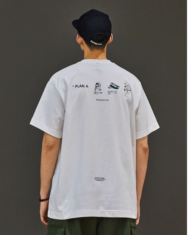 クルーネックプリント半袖Tシャツ　S0621