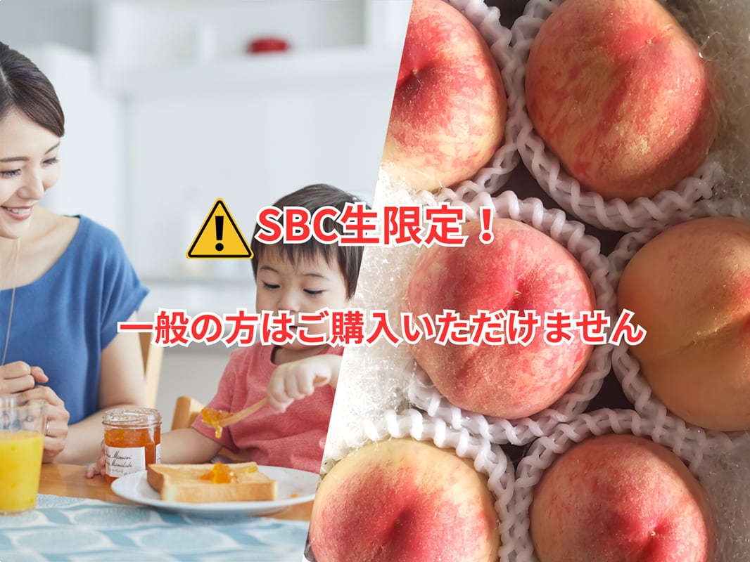 《SBC生限定!一般の方は購入いただけません》【自宅・親しい方へのプレゼント用】≪農薬1回使用、肥料・除草剤不使用≫おてんと様の桃 2㎏(5~8玉)