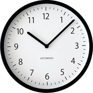 KATOMOKU muku clock 4 LL ビーチ ブラック km-138BK 掛け時計