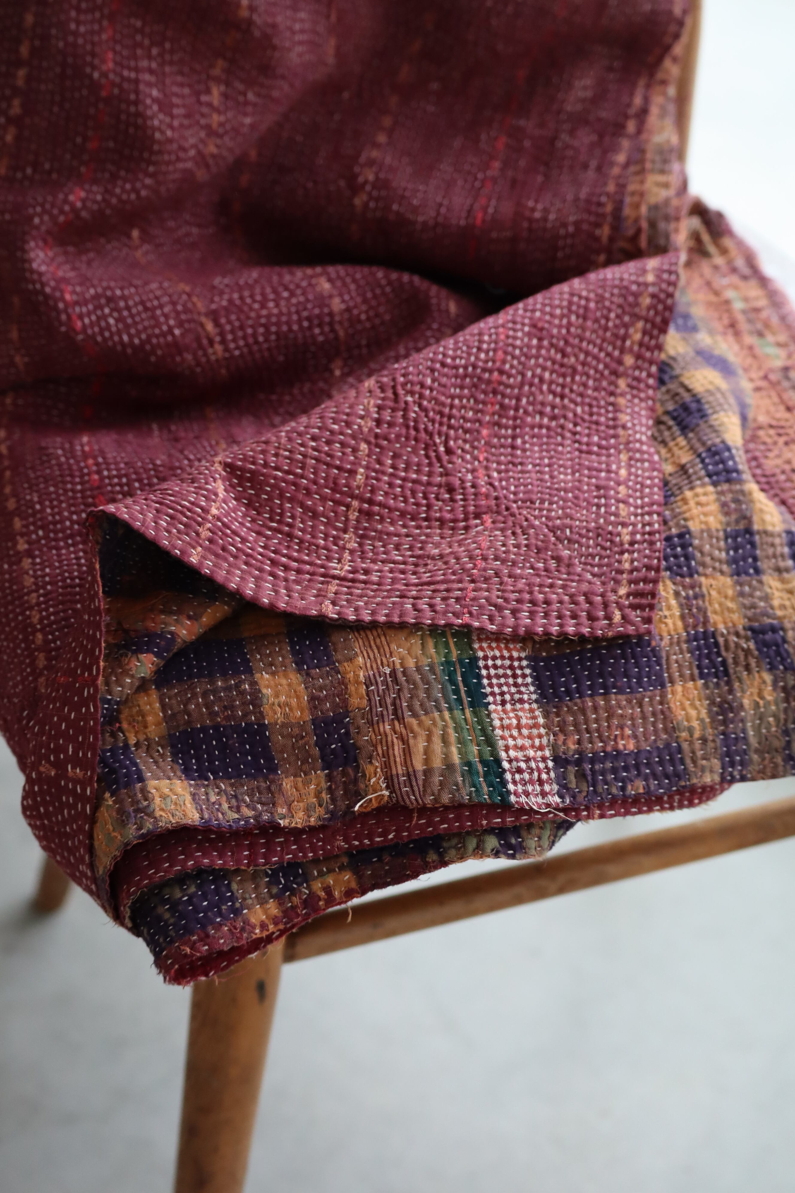 BORDEAUX PINK ヴィンテージ カンタキルト ラリーキルト マルチ